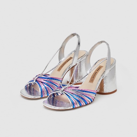 zara silver sandals